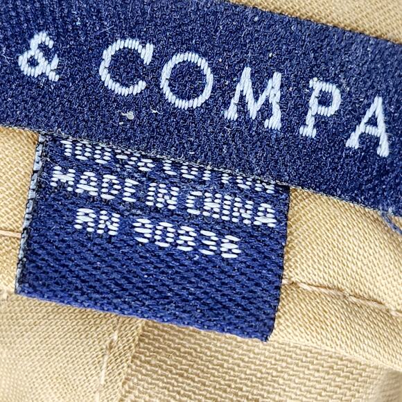 Men's Ball Cap Port & Company Khaki Brown Color Adjustable Embroidered Hat - Picture 7 of 7